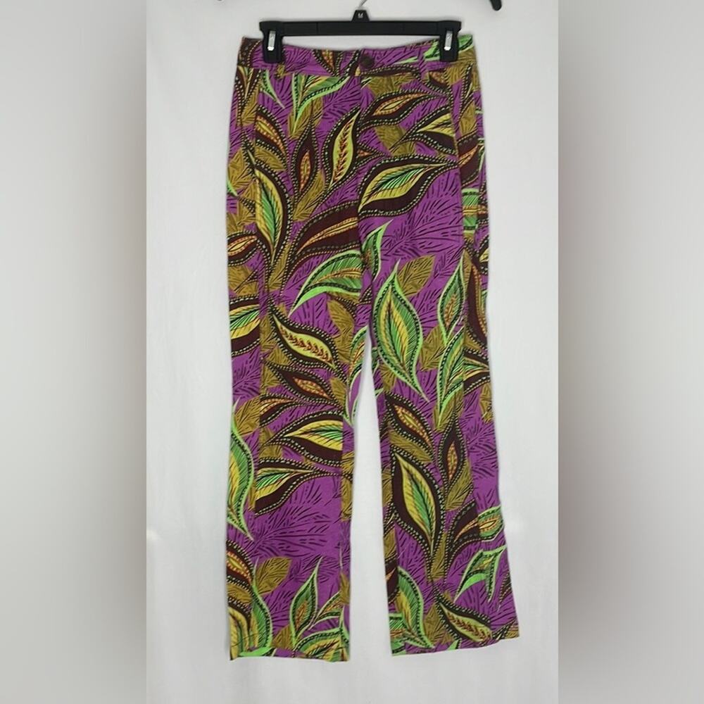 NWOT Zara purple floral linen pants